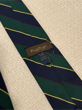 Paul Stuart Navy, Green & Yellow Regimental Silk Tie